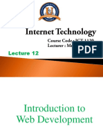 Lecture 12 Introduction To Web Developement