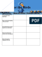 For The Birds Predictions Worksheet