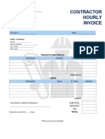 Contractor Hourly Invoice Template