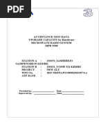 Acceptance Test Data Upgrade Capacity by Hardware Microwave Radio System MPR 9500