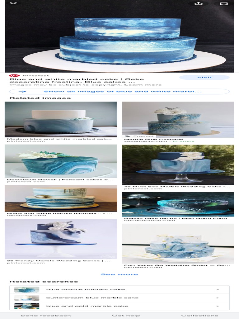 Blue and White Marble Cake - Google Search | PDF | Cakes | Food And ...