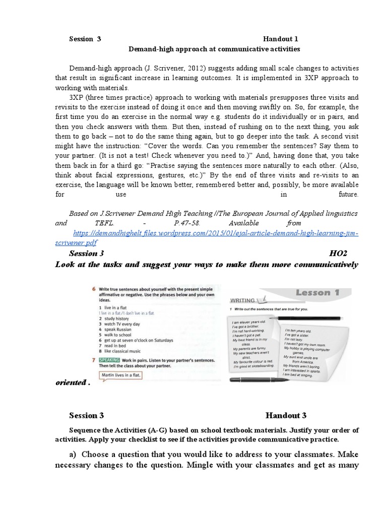Engaging Language Learning Tasks | PDF | Question | Cognitive Science
