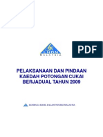 Pelaksanaan Dan Pindaan Kaedah Potongan Cukai Berjadual Tahun 2009