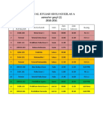 Jadwal Kuliah Kls A