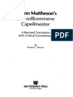 Der Vollkommene CapellMeister Book III