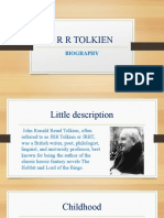 J R R Tolkien: Biography