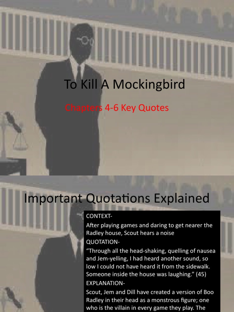 Key Quotes from Chapters 4-6 Analysis | PDF | To Kill A Mockingbird
