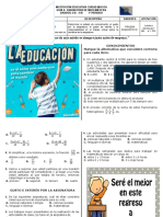 Evaluación Diagnóstica. Matematicas