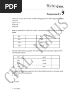 Trig Problem Set