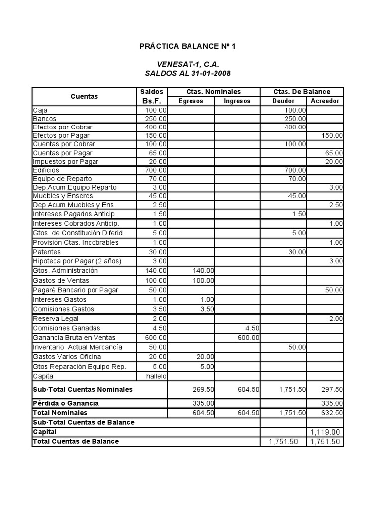 Balance Financiero al 31-01-2008 | PDF | Hoja de balance | Bancos
