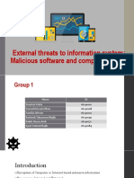 External Threats To Information System: Malicious Software and Computer Crimes