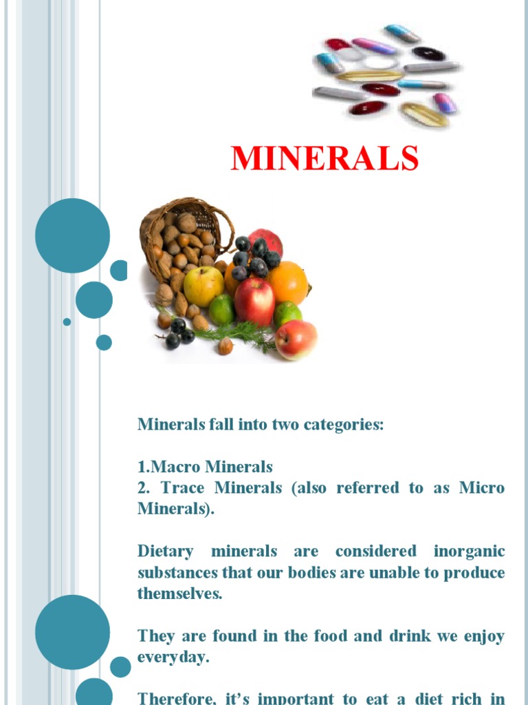 Macro and Micro Minerals1 Clinical Medicine Medical Specialties