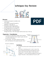 Separation Techniques Key Revision Facts: Filtration