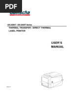 User'S Manual: Thermal Transfer / Direct Thermal Label Printer