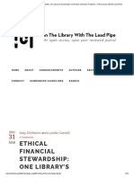 Ethical Financial Stewardship: One Library's Examination of Vendors' Business Practices
