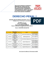 Informe Grupal 3 TIII y TVI DERECHO PENAL I Segundo Año Sección 5