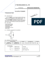 Unisonic Technologies Co., LTD: High Voltage Fast-Switching NPN Power Transistor