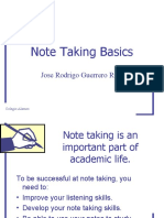 Note Taking Basics: Jose Rodrigo Guerrero Ruiz