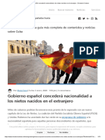 Gobierno Español Concederá Nacionalidad a Los Nietos Nacidos en El Extranjero - Directorio Cubano