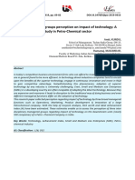 Interdisciplinary Groups Perception On Impact of Technology: A Study in Petro-Chemical Sector