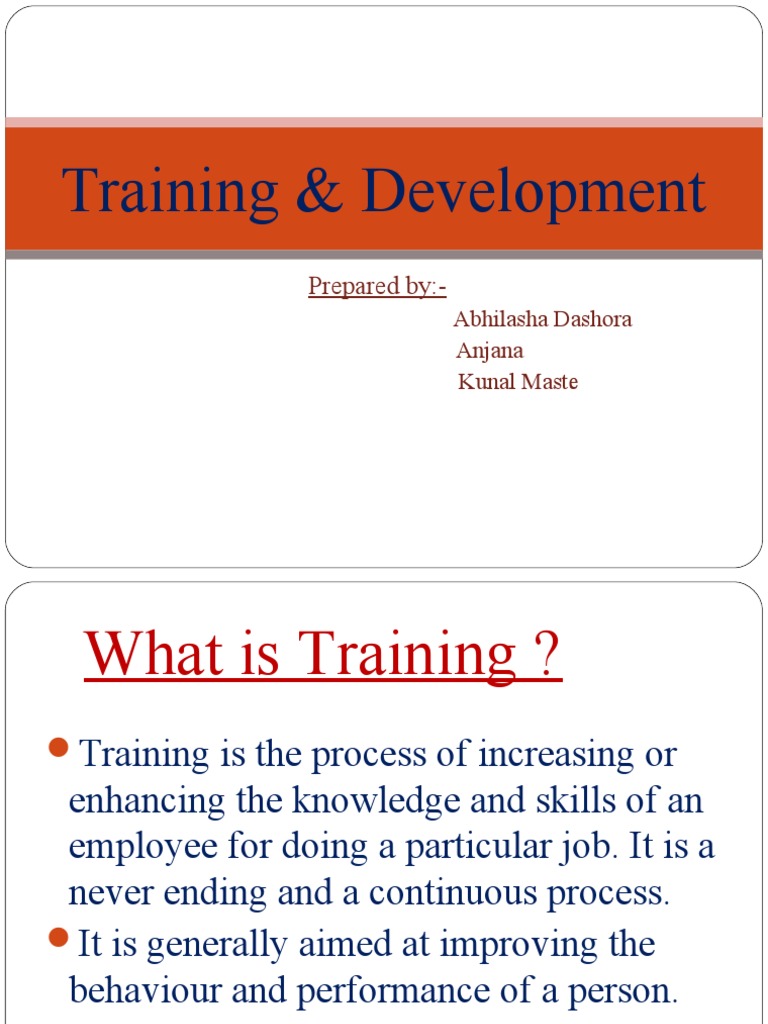 TRAINING AND DEVELOPMENT DEFINITION BY AUTHORS 2020 intelligence overview