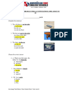 Complete The Sentences.: Evaluación DEL Idioma Ingles para LA Certificación DEL Nivel Basico DE LA