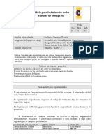 FPMI-063 Cédula para La Definición de Polìticas de La Empresa