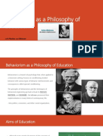 Behaviorism As A Philosophy of Education.: Skinner