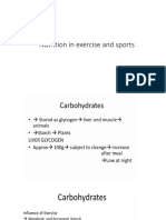 Nutrition in exercise and sports