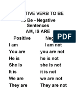 Negative Verb To Be