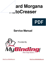 Standard Morgana Autocreaser: Service Manual