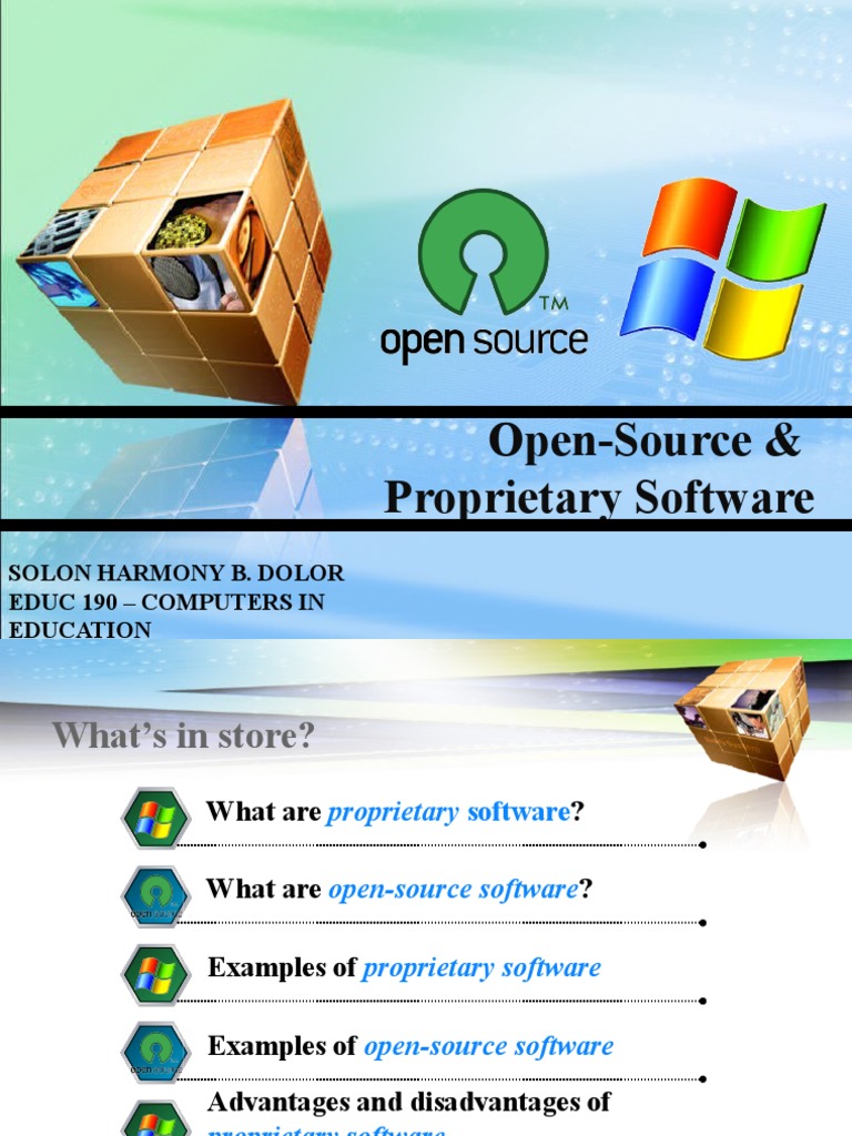 Open Source Vs Proprietary Software PDF Copyright Law Proprietary
