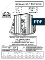 Owner's Manual & Assembly Instructions: Model No. Bw54-A Bwg54 BWW54 YL54 697.68711 BWGY54