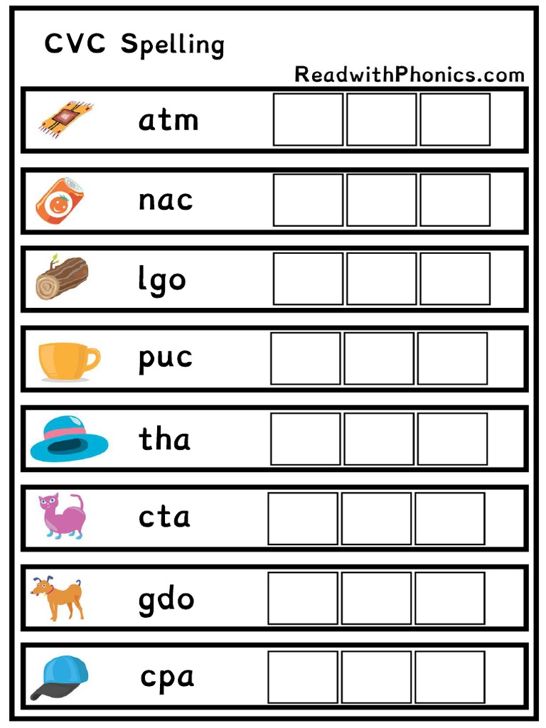 CVC Sound Box Spelling RWP | PDF