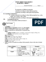 I. Objectives:: Activity Sheet For Grade I Quarter 3 Week 1