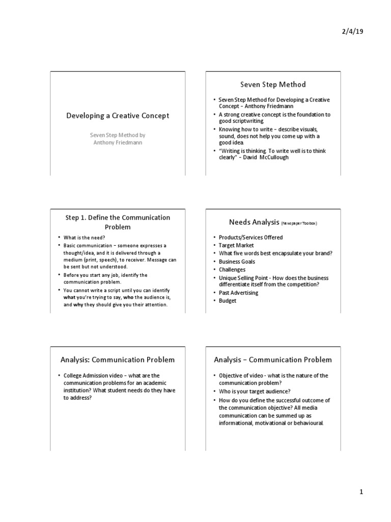 Developing A Creative Concept | PDF | Target Audience | Adolescence