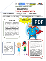 Guía 9 Competencia Comunicativa Grado Primero