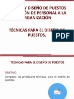 3.3 Tecnicas para El Diseño de Puestos