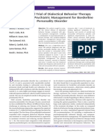 A Randomized Trial of Dialectical Behavior Therapy Versus General Psychiatric Managment for BPD