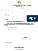 Letter - Acceptance of Resignation - CT Navilla
