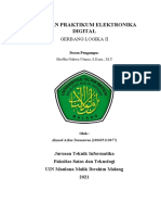 Ahmad Azhar Darmawan - 200605110077 - Laporan Praktikum Elektronika Digital - Gerbang Logika