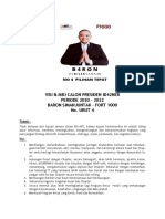 Visi & Misi Calon Presiden Id42Ner PERIODE 2020 - 2022 Baron Simanjuntak - Fort 1000 No. Urut 4