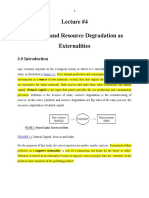 Lecture #4 Pollution and Resource Degradation As Externalities