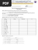 X X X X X X: Test I. Identify What Is Being Asked. Write Your Answer On The Space Provided For