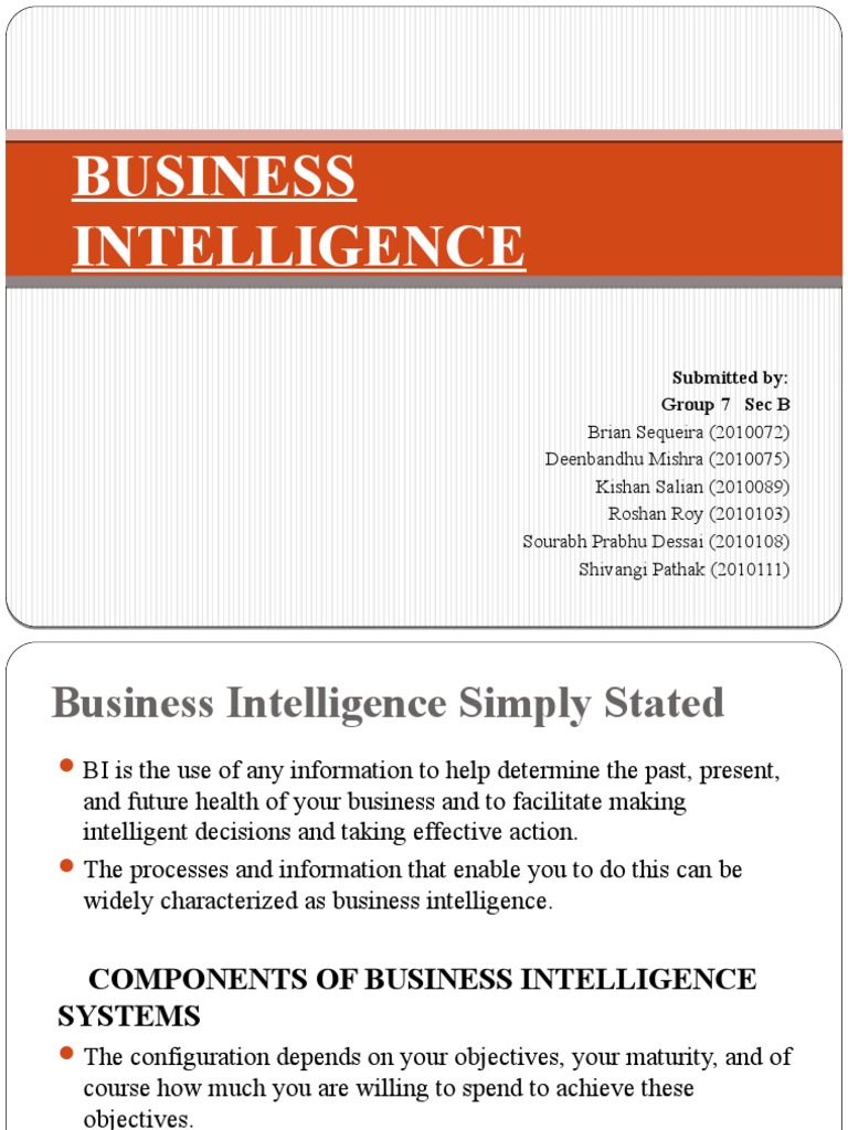 Business Intelligence Overview and Design | PDF | Business Intelligence ...