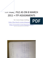 Itp Prac. File As On 8 March 2011 + Itp Assignments: For More Keep Visiting