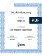 Omron Automation eLearning Certification