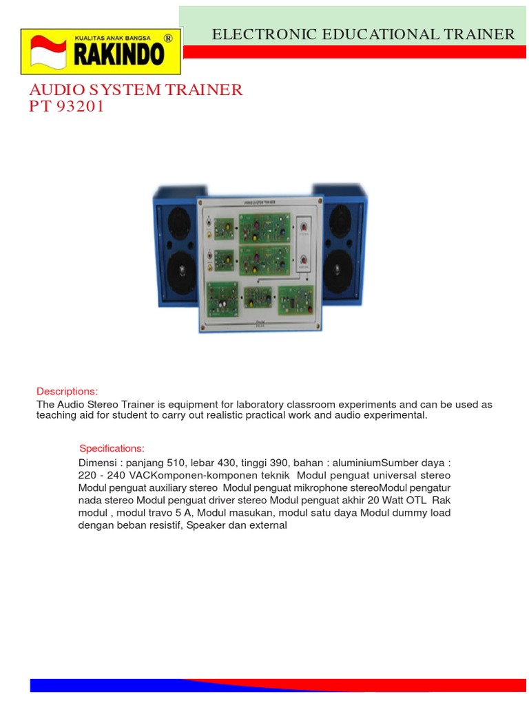 Audio System Trainer Specifications | PDF | Science & Mathematics ...