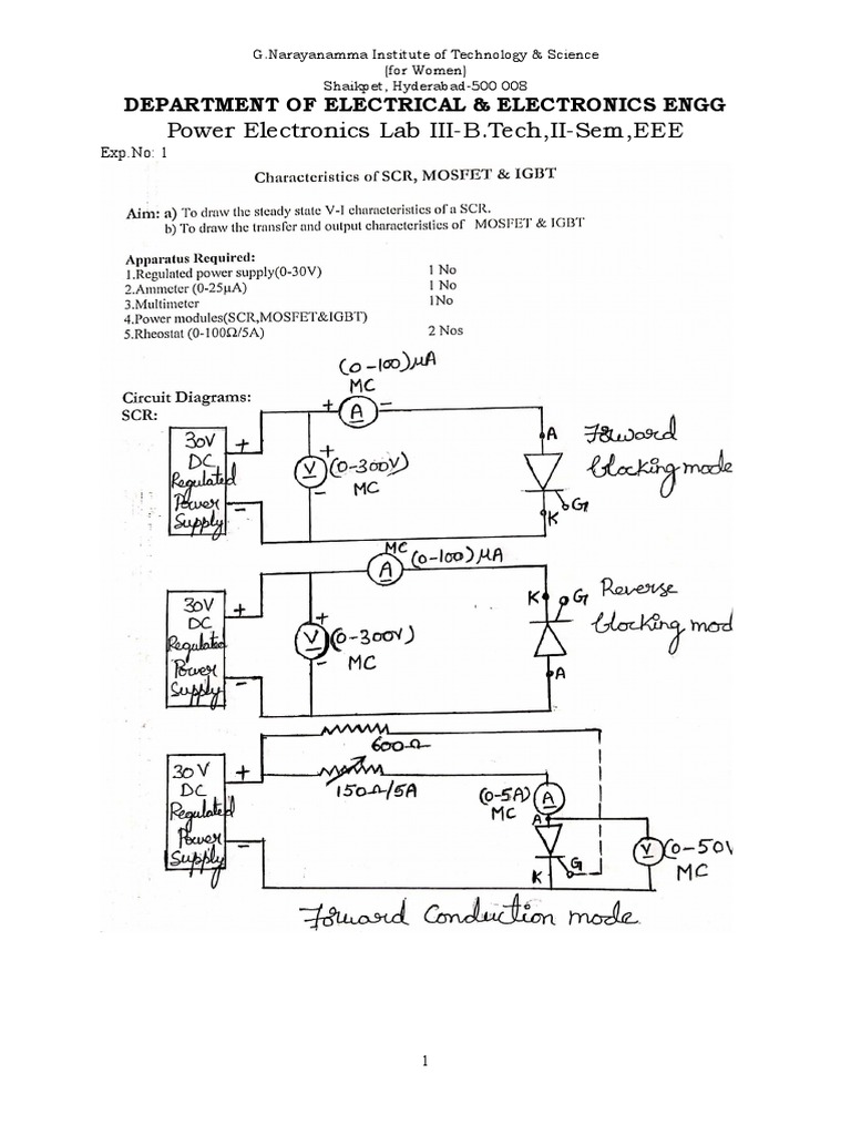 Thyristor, MOSFET, and IGBT Overview | PDF | Field Effect Transistor ...