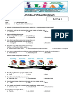 Soal Tematik Kelas 2 SD Tema 3 Subtema 1 Tugasku Sehari-Hari Di Rumah Dan Kunci Jawaban PDF